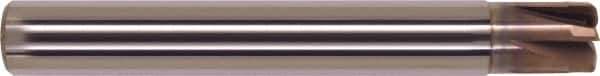 Millstar - 3/8", 6 Flute, Single End, Solid Carbide, 0.04" Corner Radius End Mill - 3" OAL, Right Hand Flute, 3/16" LOC, Right Hand Cut - Exact Tool & Supply