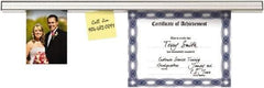ADVANTUS - 48" Wide x 3/4" Deep x 1-1/2" High, Aluminum Literature Display Rail - Universal Aluminum, 1/8" Compartment Width x 48" Compartment Depth x 1-1/4" Compartment Height - Exact Tool & Supply