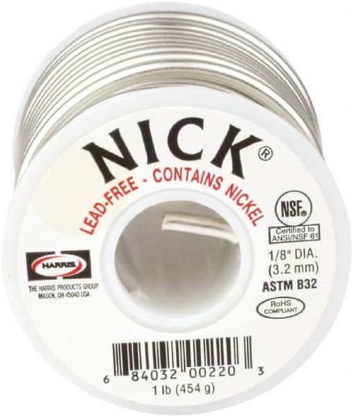 Lincoln Electric - Solder Type: Lead-Free Solder Diameter (Inch): 1/8 - Exact Tool & Supply