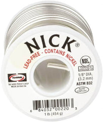 Lincoln Electric - Solder Type: Lead-Free Solder Diameter (Inch): 1/8 - Exact Tool & Supply