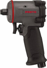 Proto - 1/2" Drive, 10,000 RPM, 635 Ft/Lb Torque Impact Wrench - Pistol Grip Handle, 1,650 IPM, 4.5 CFM, 90 psi, 1/4" NPT Inlet - Exact Tool & Supply