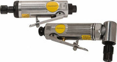 Value Collection - 1/4" Collet, Straight Handle, Air Straight Die Grinder - 22,000 RPM, Rear Exhaust, 4 CFM, 0.45 hp, 90 psi, 1/4 NPT Inlet - Exact Tool & Supply