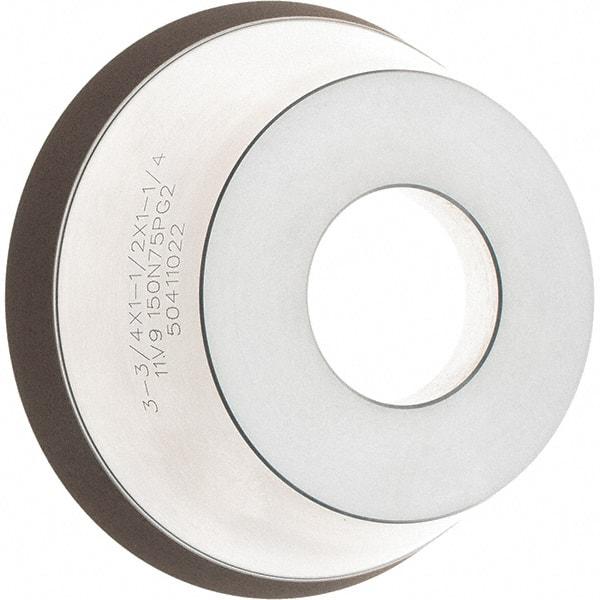 Tru-Maxx - 95mm Diam, 1-1/4" Hole Size, 1" Overall Thickness, 150 Grit, Type 11V9, Tool & Cutter Grinding Wheel - Very Fine Grade, Diamond - Exact Tool & Supply