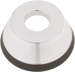 Tru-Maxx - 95mm Diam, 1-1/4" Hole Size, 1" Overall Thickness, 220 Grit, Type 11V9, Tool & Cutter Grinding Wheel - Very Fine Grade, Diamond - Exact Tool & Supply