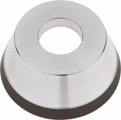 Tru-Maxx - 95mm Diam, 1-1/4" Hole Size, 1" Overall Thickness, 120 Grit, Type 11V9, Tool & Cutter Grinding Wheel - Fine Grade, CBN - Exact Tool & Supply