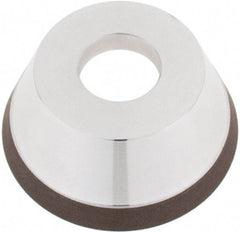 Tru-Maxx - 95mm Diam, 1-1/4" Hole Size, 1" Overall Thickness, 100 Grit, Type 11V9, Tool & Cutter Grinding Wheel - Fine Grade, CBN - Exact Tool & Supply