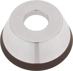 Tru-Maxx - 95mm Diam, 1-1/4" Hole Size, 1" Overall Thickness, 320 Grit, Type 11V9, Tool & Cutter Grinding Wheel - Extra Fine Grade, Diamond - Exact Tool & Supply