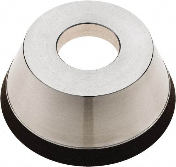 Tru-Maxx - 95mm Diam, 1-1/4" Hole Size, 1" Overall Thickness, 100 Grit, Type 11V9, Tool & Cutter Grinding Wheel - Fine Grade, Diamond - Exact Tool & Supply