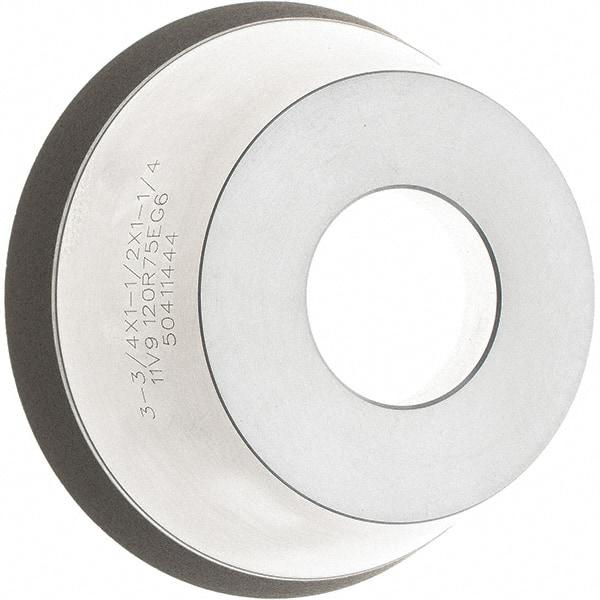 Tru-Maxx - 95mm Diam, 1-1/4" Hole Size, 1" Overall Thickness, 120 Grit, Type 11V9, Tool & Cutter Grinding Wheel - Fine Grade, Diamond - Exact Tool & Supply