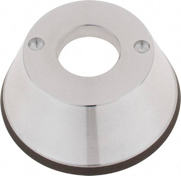Tru-Maxx - 95mm Diam, 1-1/4" Hole Size, 1" Overall Thickness, 120 Grit, Type 11V9, Tool & Cutter Grinding Wheel - Fine Grade, CBN - Exact Tool & Supply