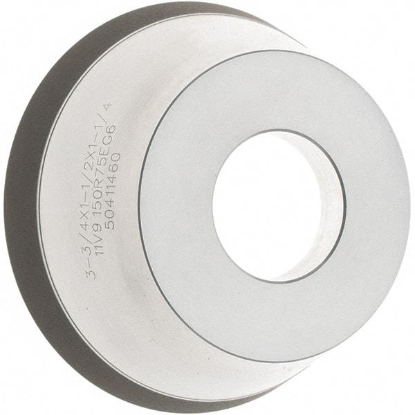 Tru-Maxx - 95mm Diam, 1-1/4" Hole Size, 1" Overall Thickness, 150 Grit, Type 11V9, Tool & Cutter Grinding Wheel - Very Fine Grade, Diamond - Exact Tool & Supply