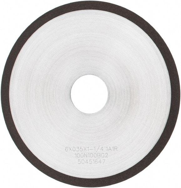 Tru-Maxx - 6" 100 Grit Diamond Cutoff Wheel - 0.035" Thick, 1-1/4" Arbor, Use with Angle Grinders - Exact Tool & Supply