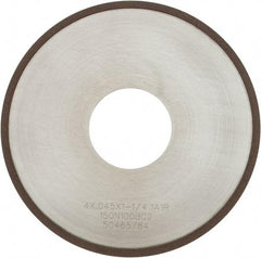 Tru-Maxx - 4" 150 Grit Diamond Cutoff Wheel - 0.045" Thick, 1-1/4" Arbor, Use with Angle Grinders - Exact Tool & Supply
