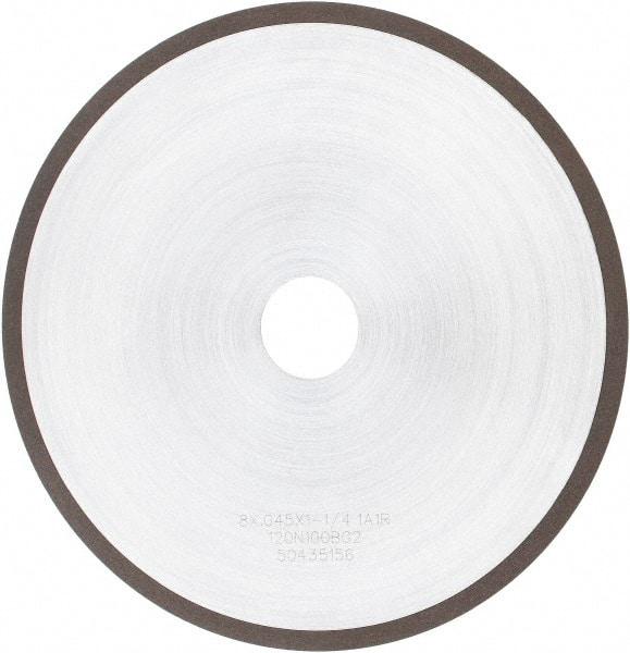 Tru-Maxx - 8" 120 Grit Diamond Cutoff Wheel - 0.045" Thick, 1-1/4" Arbor, Use with Angle Grinders - Exact Tool & Supply