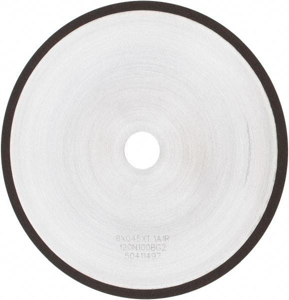 Tru-Maxx - 8" 120 Grit Diamond Cutoff Wheel - 0.045" Thick, 1" Arbor, Use with Angle Grinders - Exact Tool & Supply