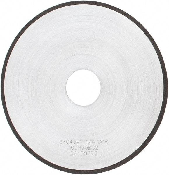 Tru-Maxx - 6" 100 Grit Diamond Cutoff Wheel - 0.045" Thick, 1-1/4" Arbor, Use with Angle Grinders - Exact Tool & Supply