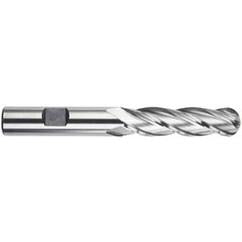 1/4" Dia. - 3-1/16" OAL - HSS-TiN - Ball Nose SE EM - 4 FL - Exact Tool & Supply