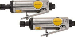 Value Collection - 1/4" Collet, Straight Handle, Air Straight Die Grinder - 22,000 RPM, Rear Exhaust, 4 CFM, 0.45 hp, 90 psi, 1/4 NPT Inlet - Exact Tool & Supply