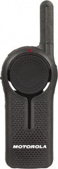 Motorola - 300,000 Sq Ft Range, 6 Channel, 1 Watt, Series DLR, Professional Two Way Radio - ISM Band, 900 Hz, Lithium-Ion Battery, 14 hr Life, Plastic, 4.2" High x 1.7" Wide x 0.9" Deep, Cloning, Low Battery Alerts, Mil Spec 810/IP54 - Exact Tool & Supply
