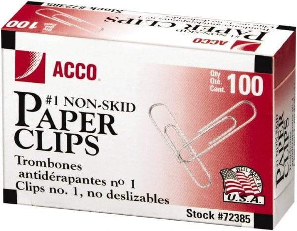 ACCO - 1-3/8" Wide Paper Fastener - Silver - Exact Tool & Supply