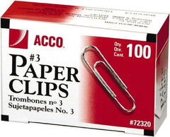 ACCO - 15/16" Wide Paper Fastener - Silver - Exact Tool & Supply