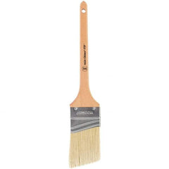 Wooster Brush - 2-1/2" Angled Synthetic Sash Brush - 2-11/16" Bristle Length, 7-1/2" Maple Handle - Exact Tool & Supply