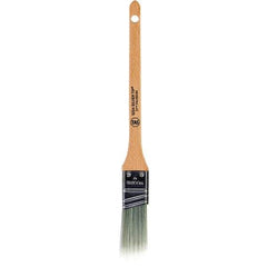 Wooster Brush - 1" Angled Polyester Sash Brush - 2-3/16" Bristle Length, 6-5/8" Wood Handle - Exact Tool & Supply