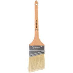 Wooster Brush - 1" Flat Polyester Varnish Brush - 2-3/16" Bristle Length, 4-13/16" Wood Handle - Exact Tool & Supply