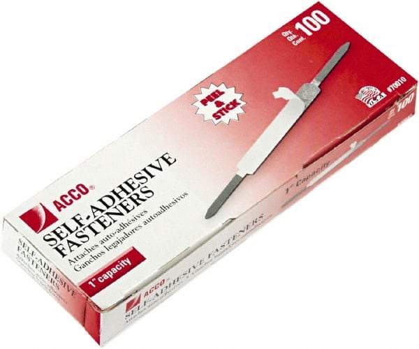 ACCO - 100 Piece Paper File Fasteners - 5.9" Long - Exact Tool & Supply