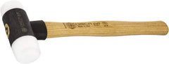 Osca - 8 oz Head 1" Face Diam Iron Soft Face Dead Blow Hammer with Tips - 12" OAL, Hickory Handle - Exact Tool & Supply
