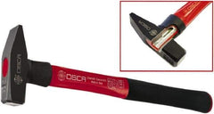 Osca - Machinist's Double Face Hammer - 12" OAL, 12" Long Aluminum Handle with Rubber Grip, 0.89" Face Diam - Exact Tool & Supply