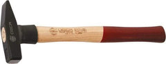 Osca - Machinist's Double Face Hammer - 12-19/32" OAL, 12.6" Long Wood Handle, 1.06" Face Diam - Exact Tool & Supply