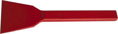 Osca - 9" OAL x 2" Blade Width Brick Chisel - Forged Steel Handle - Exact Tool & Supply