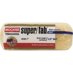 Wooster Brush - 3/8" Nap, 7" Wide Paint Roller - Medium Texture, Woven - Exact Tool & Supply