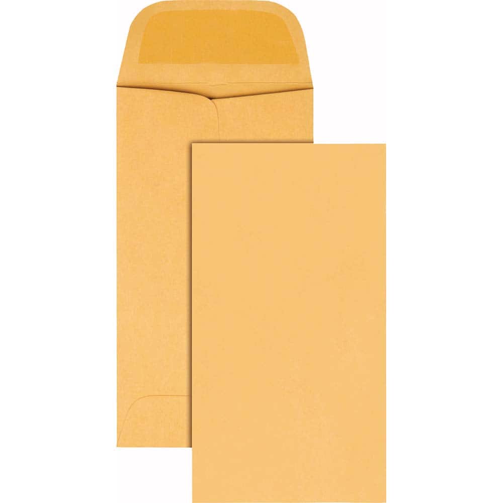 Quality Park - Mailers, Sheets & Envelopes; Type: Coin Envelope ; Style: Gummed Flap ; Width (Inch): 5-1/4 ; Length (Inch): 2-7/8 ; Box Quantity: 500 ; Size: 2.88 x 5.25 - Exact Tool & Supply