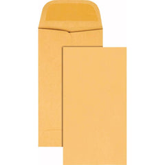 Quality Park - Mailers, Sheets & Envelopes; Type: Coin Envelope ; Style: Gummed Flap ; Width (Inch): 5-1/4 ; Length (Inch): 2-7/8 ; Box Quantity: 500 ; Size: 2.88 x 5.25 - Exact Tool & Supply