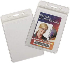 Ability One - Hanging Badge Holder - Clear - Exact Tool & Supply