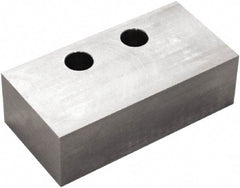 5th Axis - 6" Wide x 2" High x 2.95" Thick, Flat/No Step Vise Jaw - Soft, Steel, Manual Jaw, Compatible with V6105M Vises - Exact Tool & Supply