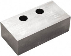 5th Axis - 6" Wide x 2" High x 2.95" Thick, Flat/No Step Vise Jaw - Soft, Aluminum, Manual Jaw, Compatible with V6105M Vises - Exact Tool & Supply