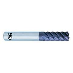 1/2'' Dia. - 3-1/2'' OAL - - WXS Coated CBD - 45° Helix HP End Mill - 6 FL - Exact Tool & Supply