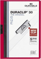 DURABLE - 11" Long x 8" Wide Report Cover - Red - Exact Tool & Supply
