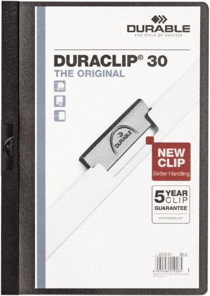 DURABLE - 11" Long x 8" Wide Report Cover - Black - Exact Tool & Supply
