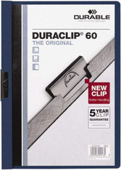 DURABLE - 11" Long x 8" Wide Report Cover - Dark Blue - Exact Tool & Supply