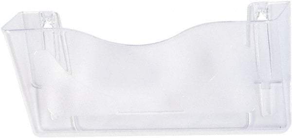 Deflect-o - 15" Wide x 6-5/8" High x 4" Deep Plastic Wall File - 1 Compartment, Clear, 14-3/4" Wide x 6-1/4" High x 3-3/4" Deep Compartment - Exact Tool & Supply