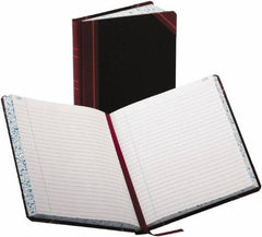 Boorum & Pease - 300 Sheet, 7-5/8 x 9-5/8", Record/Account Book - Black & Red - Exact Tool & Supply