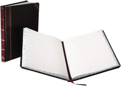 Boorum & Pease - 150 Sheet, 8-1/8 x 10-3/8", Record/Account Book - Black & Red - Exact Tool & Supply