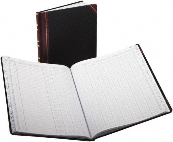 Boorum & Pease - 150 Sheet, 10-1/8 x 12-1/4", Record/Account Book - Black & Red - Exact Tool & Supply