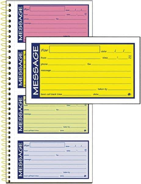 AT-A-GLANCE - 200 Sheet, 5-1/4 x 11", Call Book - Lime - Exact Tool & Supply