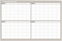 MasterVision - 36 x 48", Wall Calendar - White - Exact Tool & Supply