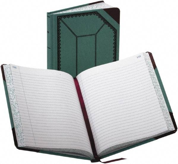 Boorum & Pease - 300 Sheet, 7-5/8 x 9-5/8", Record/Account Book - Blue & Red - Exact Tool & Supply